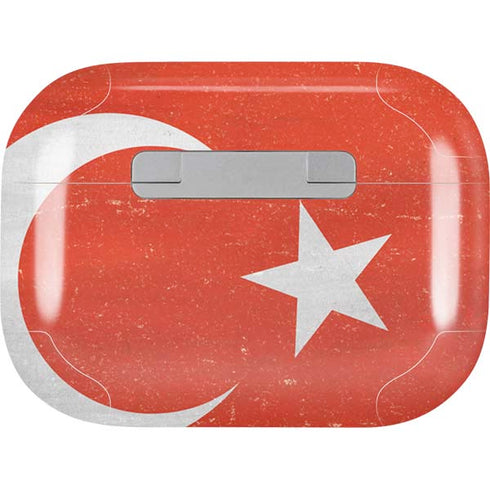 Turkish Flag Distressed Apple AirPods Pro Skin